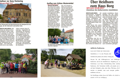 Zahlreiche Radtouren durch die Münsterländische Parklandschaft wurden und werden weiterhin durchgeführt